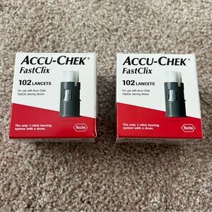 Lot of 2 New Sealed Accu-Chek FastClix 102 Lancets